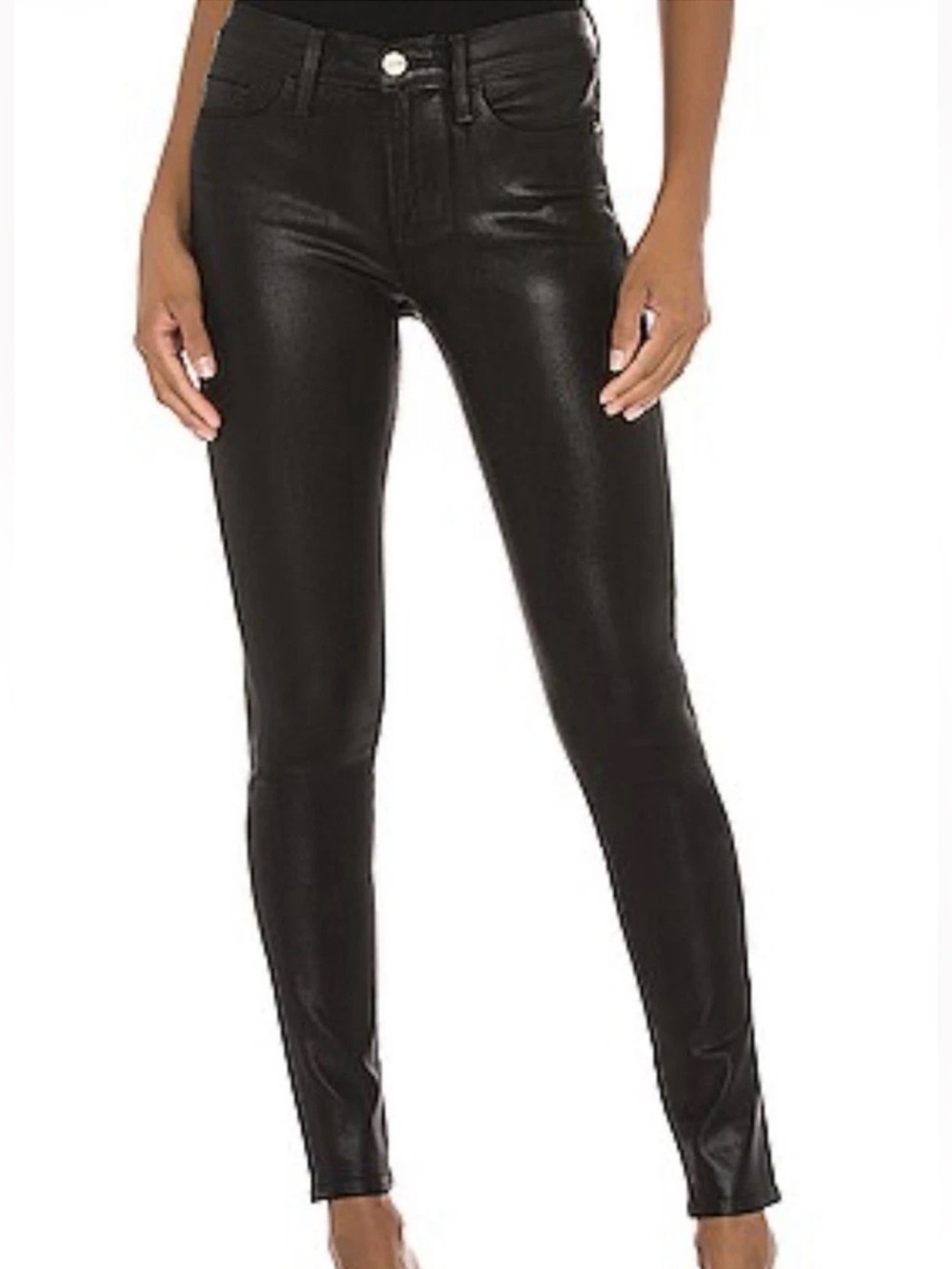 New Frame Le Skinny De Jeanne Lamb Leather Pants Size 25